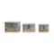 Hello Honey® Galvanized Metal Boxes with Lids & Brass Accents Set, 3ct.
